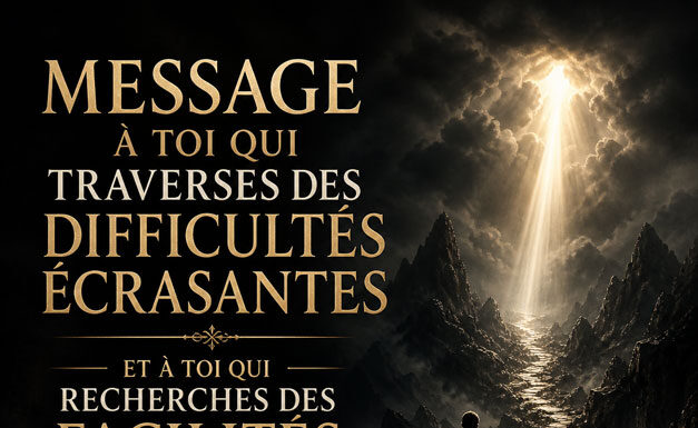 Message à toi qui traverses des difficultés écrasantes, et à toi qui recherches des facilités par des raccourcis illicites